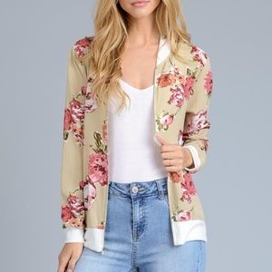 Long Sleeve Floral Jacket- LIGHTWEIGHT